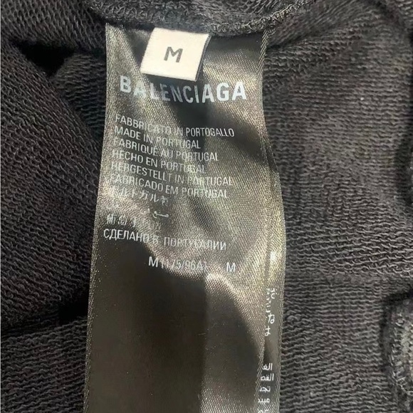 Balenciaga Gaffer Mud Distressed Zip Up Hoodie Mediun - Picture 7 of 8